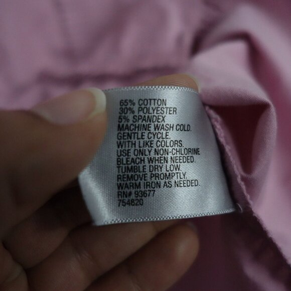 Worthington Button-Up Shirt Women Size XL Pink Long Sleeve Stretch Cotton Blend - Picture 7 of 8